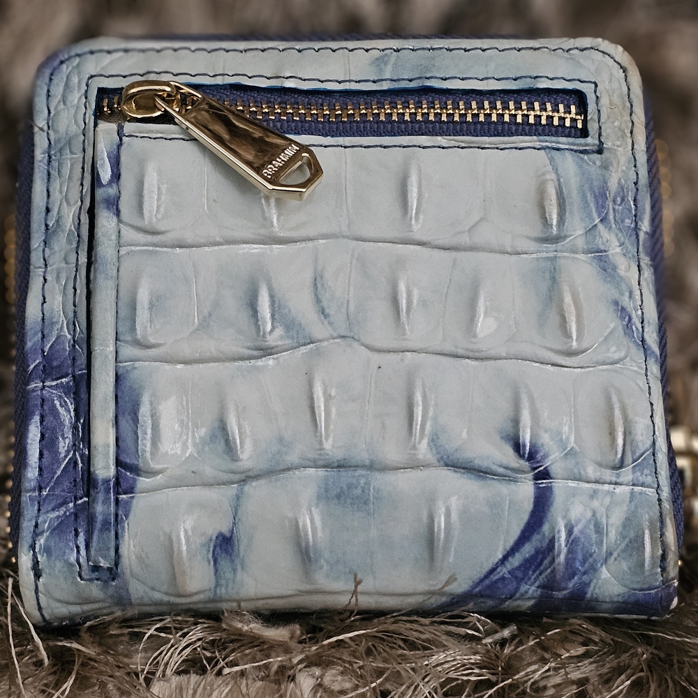 Brahmin Blue Crocodile Embossed Wallet - Picture 2 of 4